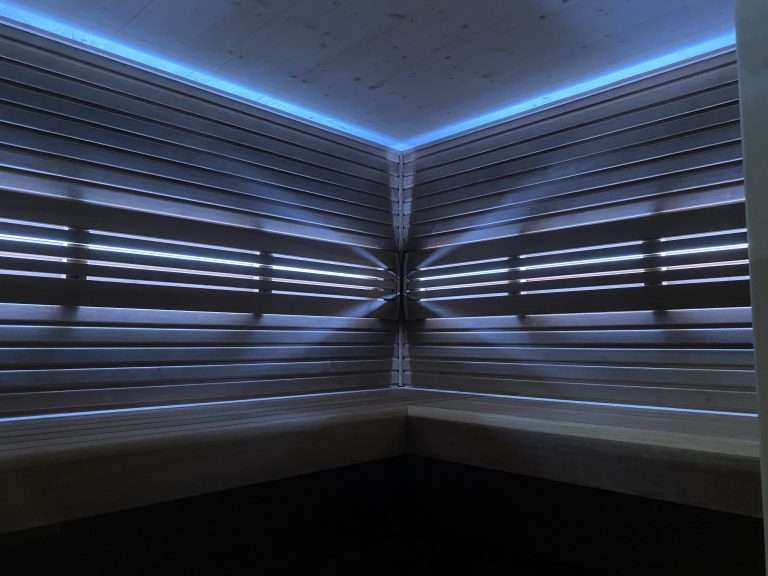 Sauna Beleuchtung blau