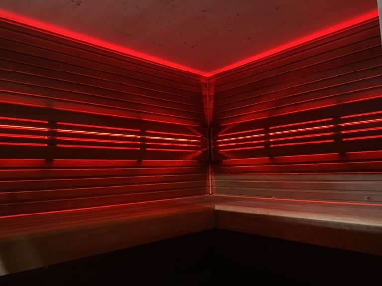 Sauna Beleuchtung rot
